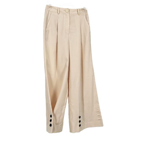 Kindersalmon Flared/Folding Dress Pants in Cream Size 1 - Picture 2 of 7